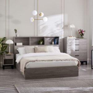 Ottoman Natural Fabric Storage Bed