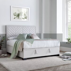 Malmo White Wooden Ottoman Storage Bed