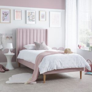Marlow Pink Velvet Kids Bed - 3FT Single